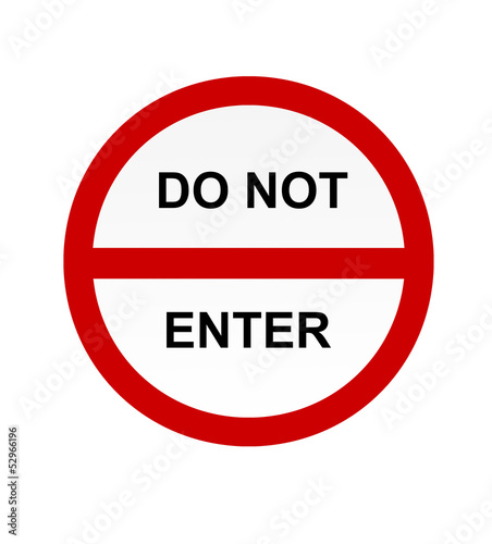 No entry sign