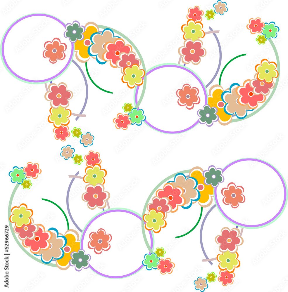 Romantic Flower Background seamless retro floral pattern