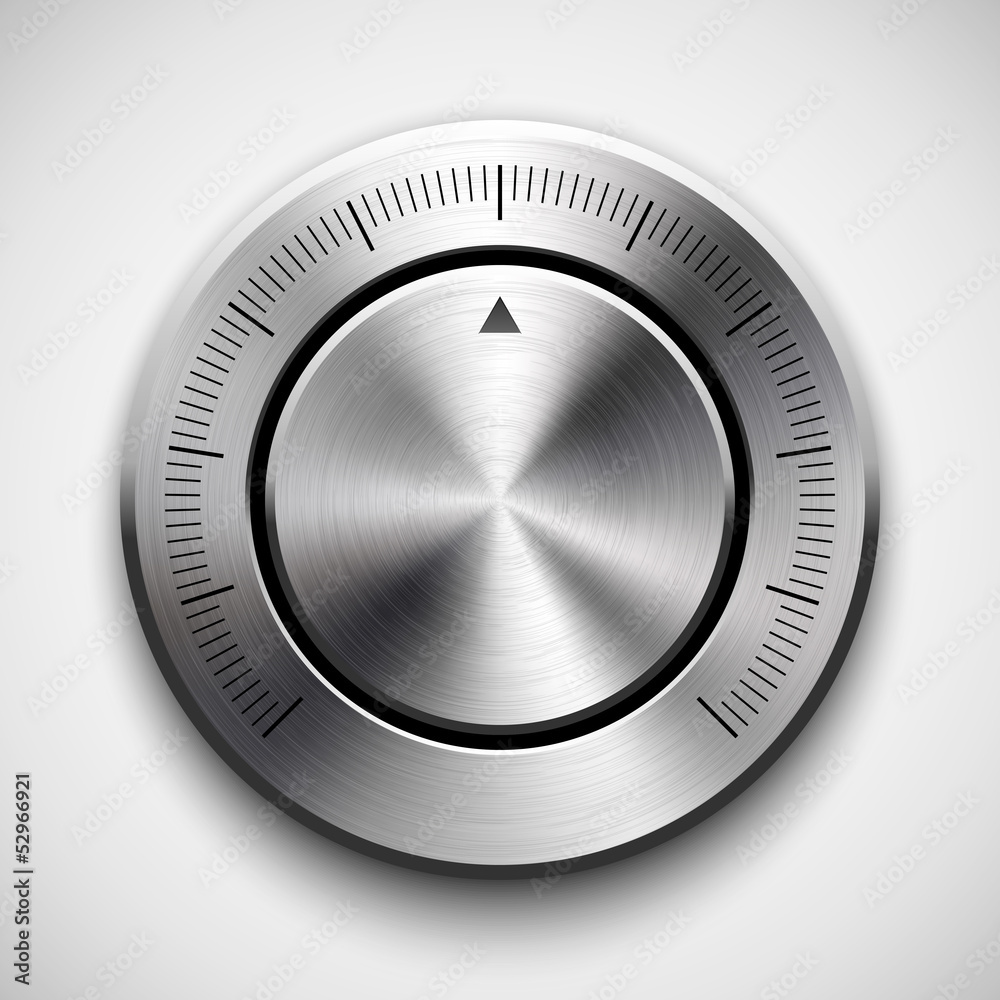 Technology Volume Button with Metal Texture