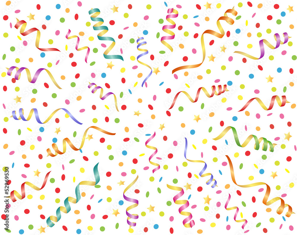 Obraz premium Background with streamer and confetti