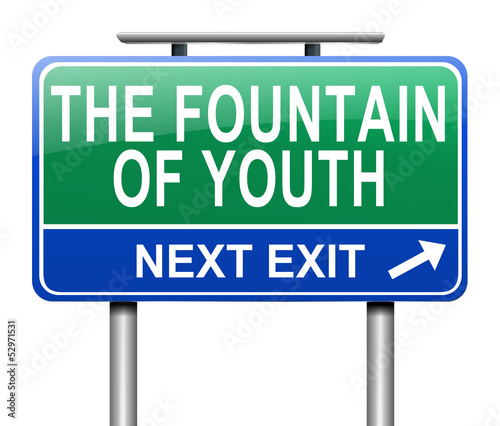 Fountain of youth concept.