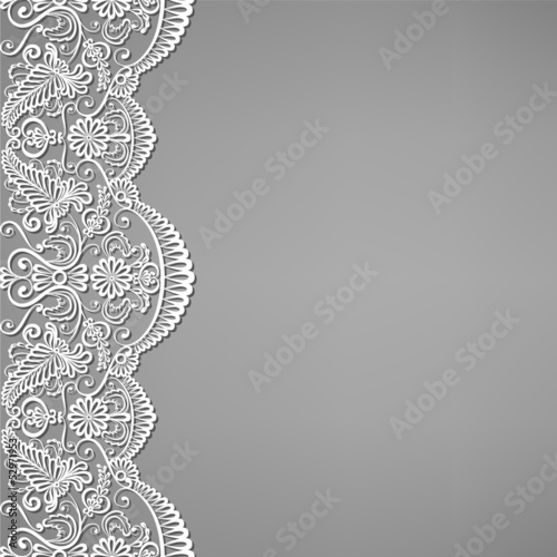 lace and floral ornaments