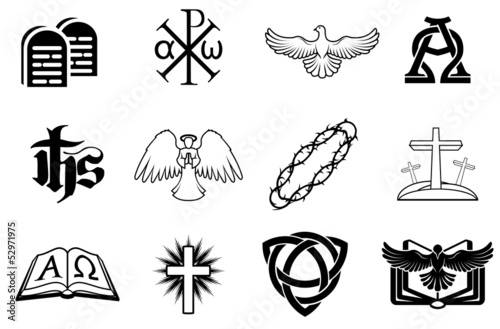 Set of Christian icons