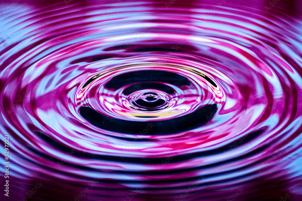 Water waves caused by water droplets Water waves caused by water droplets