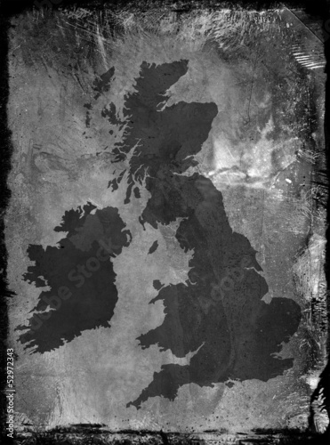 Grunge UK map