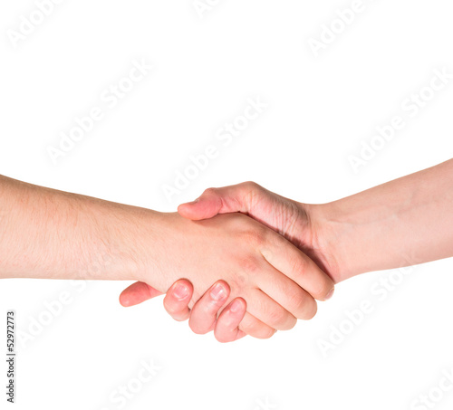 Handshake hand gesture isolated