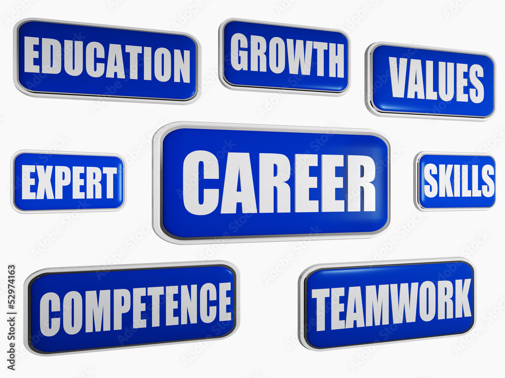 Fototapeta premium career - blue business concept