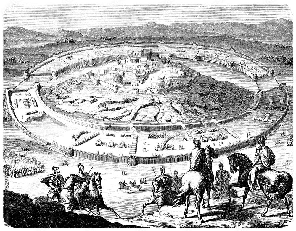 Fototapeta premium Ancient Rome - Militaria : Siege of a City - Einschliessung