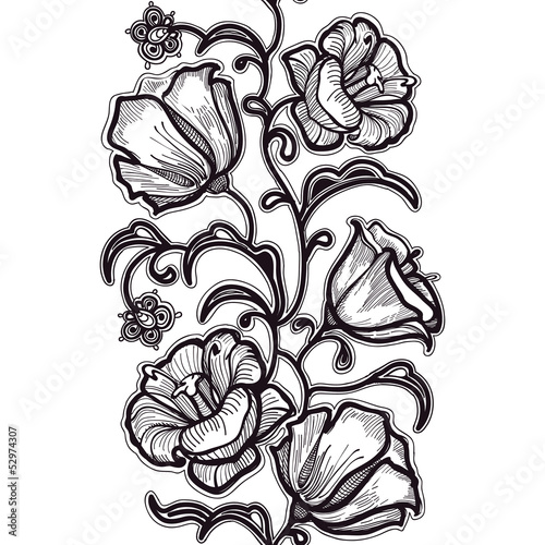 Vertikal Seamless Pattern white Lace