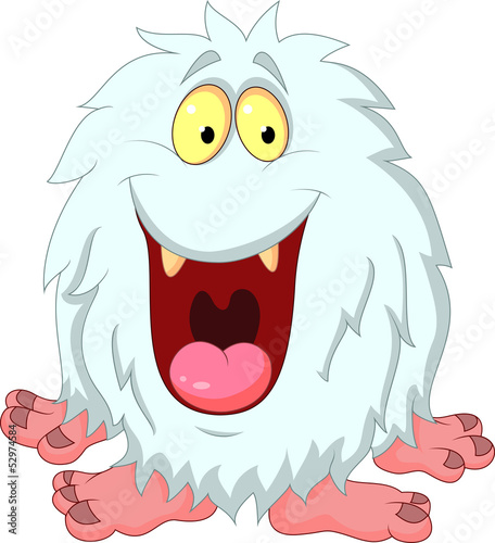 Smiling yeti cartoon