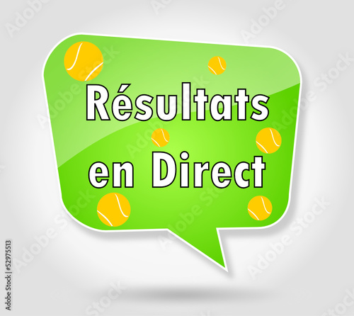 Bulle : Résultats en Direct fond vert