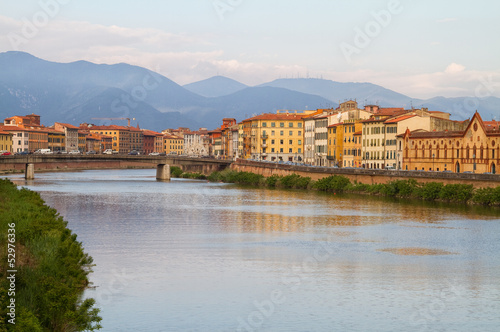 River Arno floating through the medieval city of Pisa. © Anette Andersen