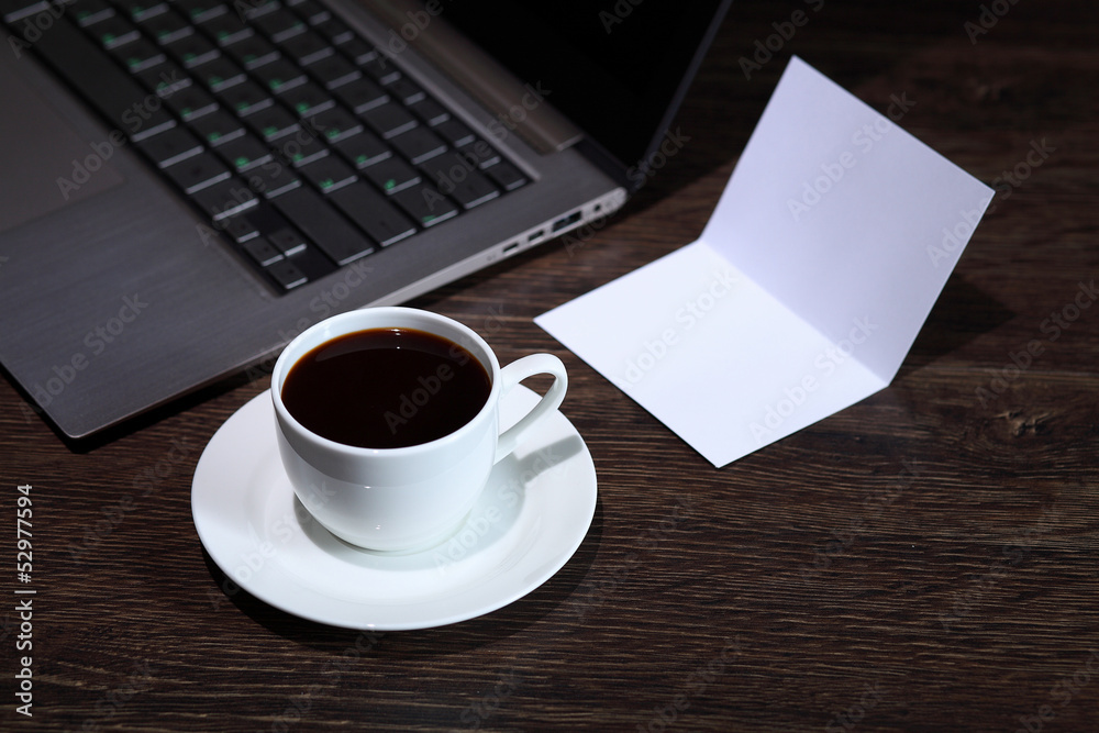 Coffee at business workplace