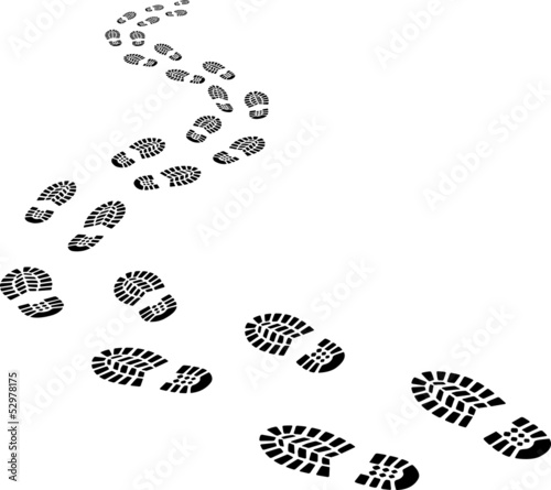 receding footprints photo