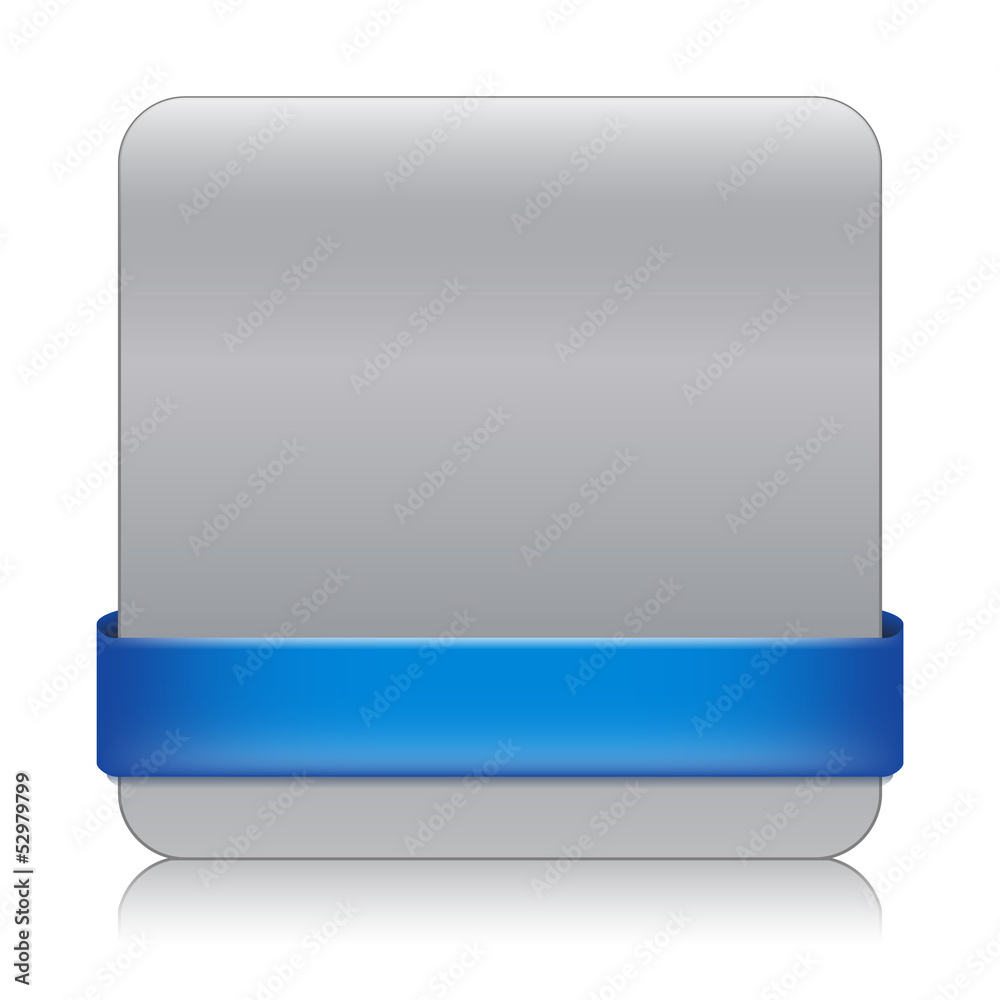 BLANK web button (square blue icon symbol template) BLANK web button (square blue icon symbol template)