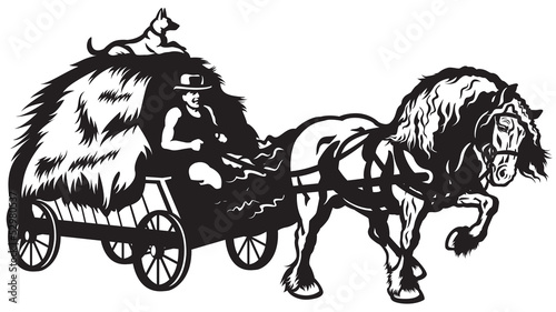 rural horse drawn cart