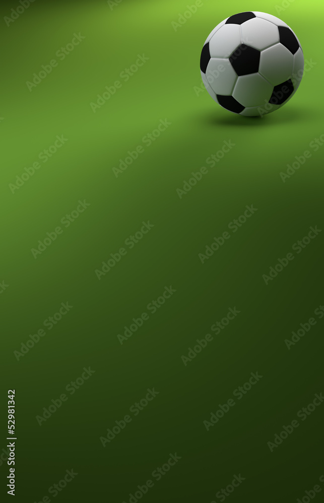 Football on Green Background Football on Green Background