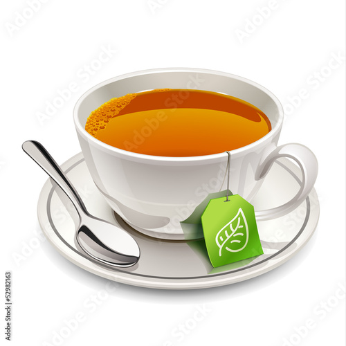 Cup of tea with tea bag