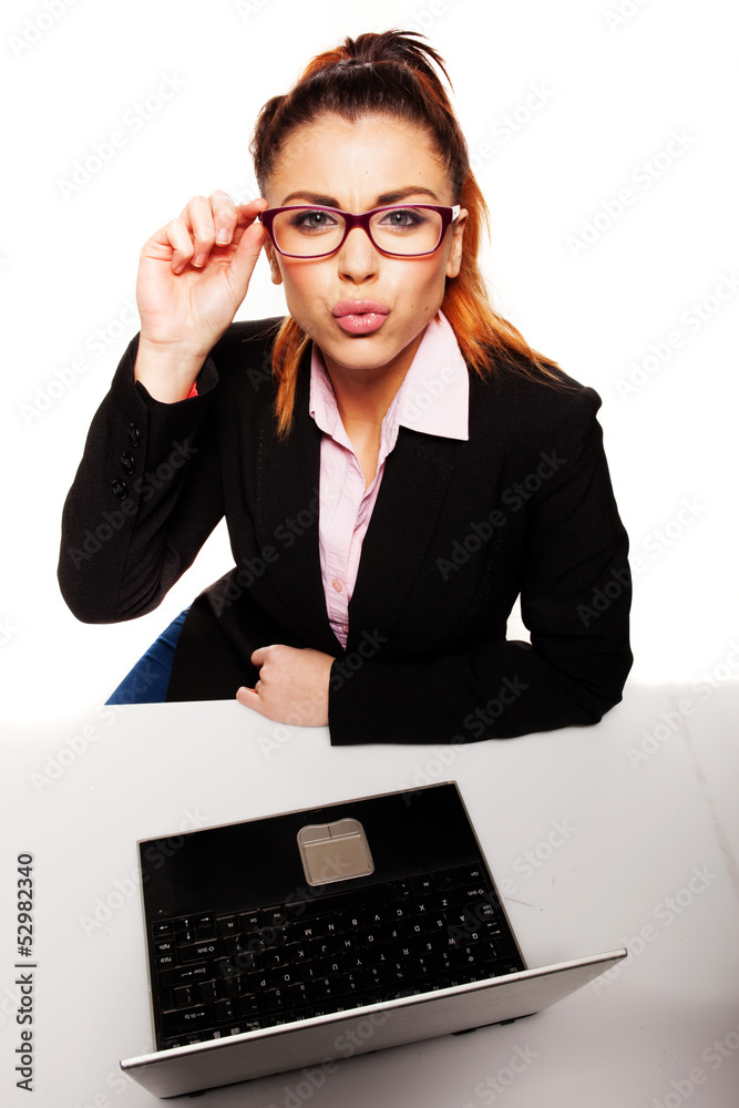 Flirty and provocative business woman Flirty and provocative business woman