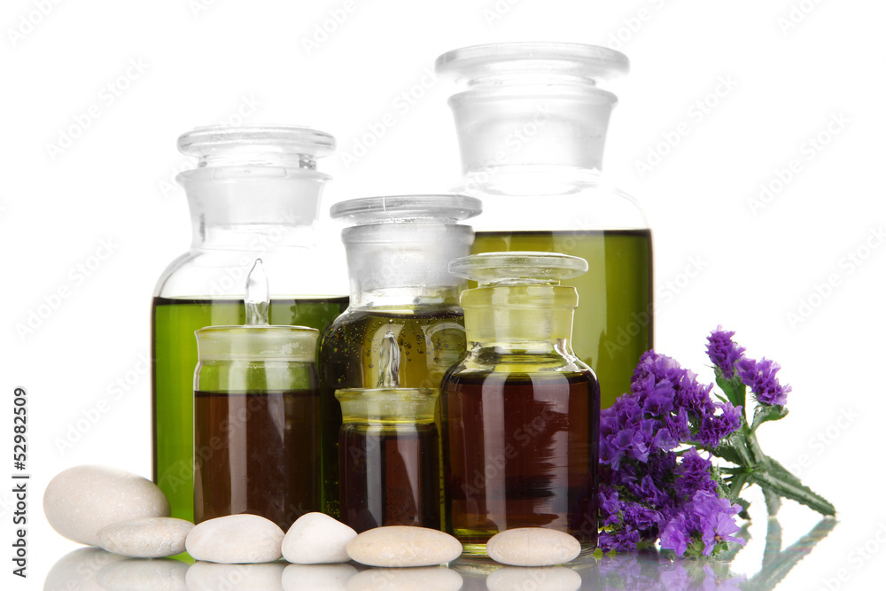 Medicine bottles isolated on white