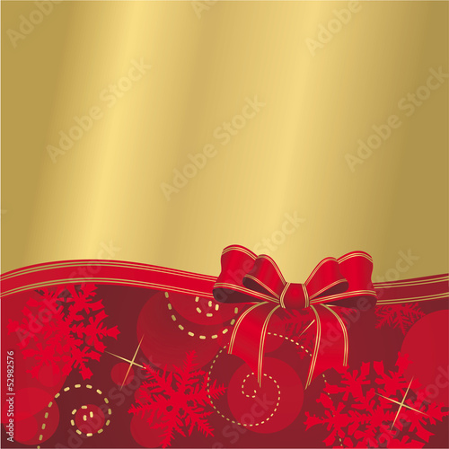 weihnachtlicher Hintergrund mit Schleife in rot und gold