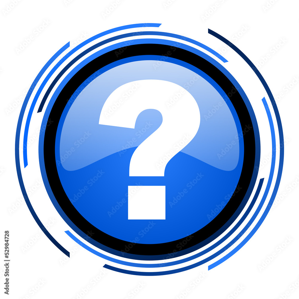 question mark circle blue glossy icon question mark circle blue glossy icon