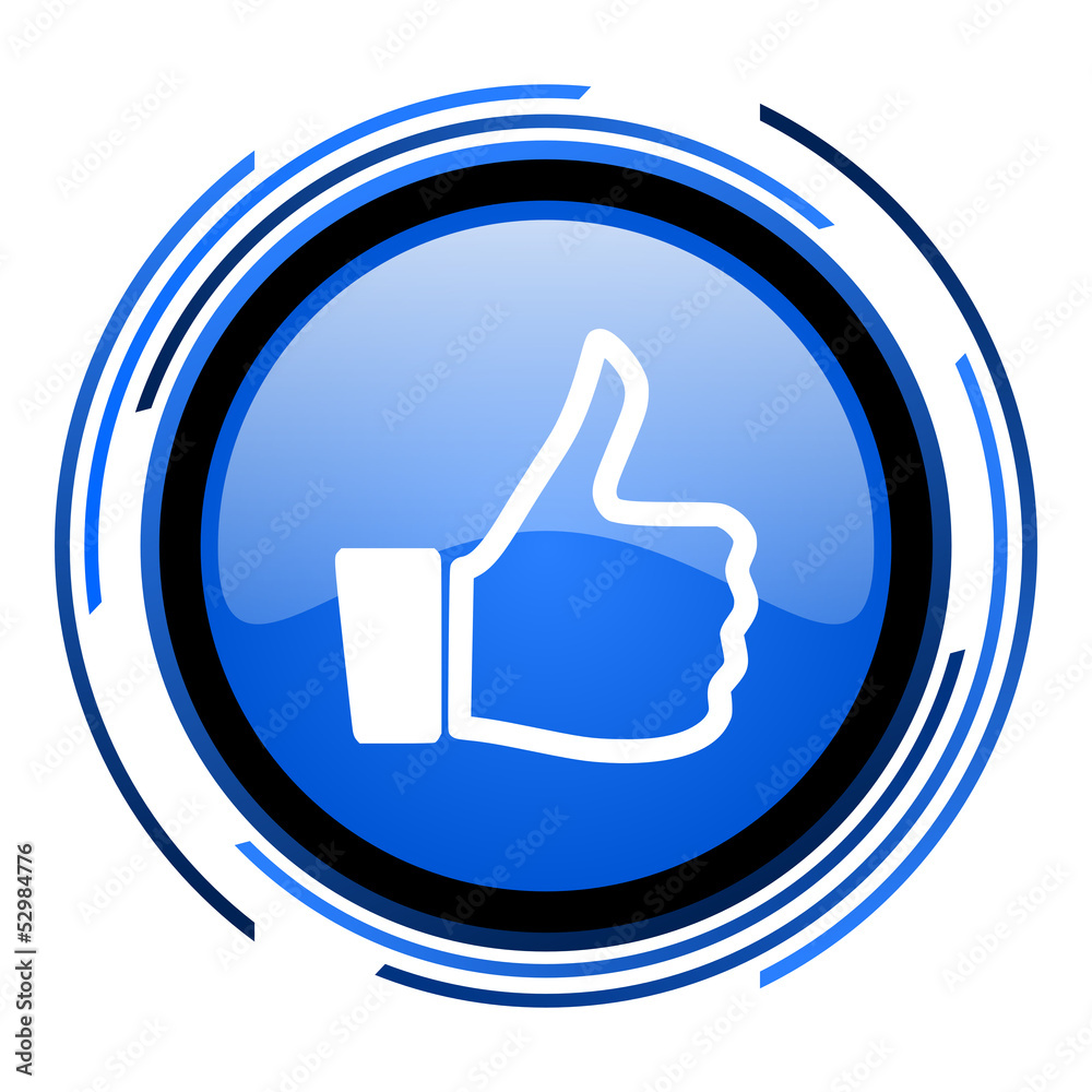 like circle blue glossy icon like circle blue glossy icon