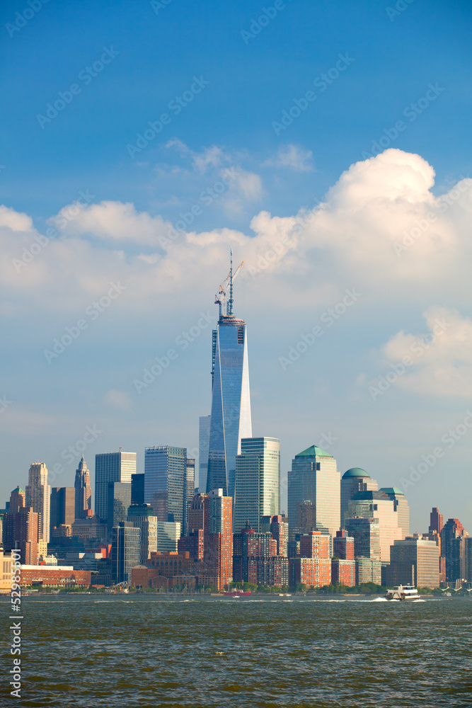 Fototapeta premium New York City, USA colorful skyline panorama