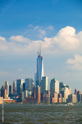 New York City, USA colorful skyline panorama