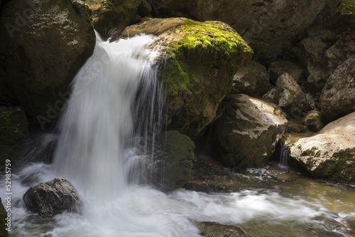 Mountain spring waterfall