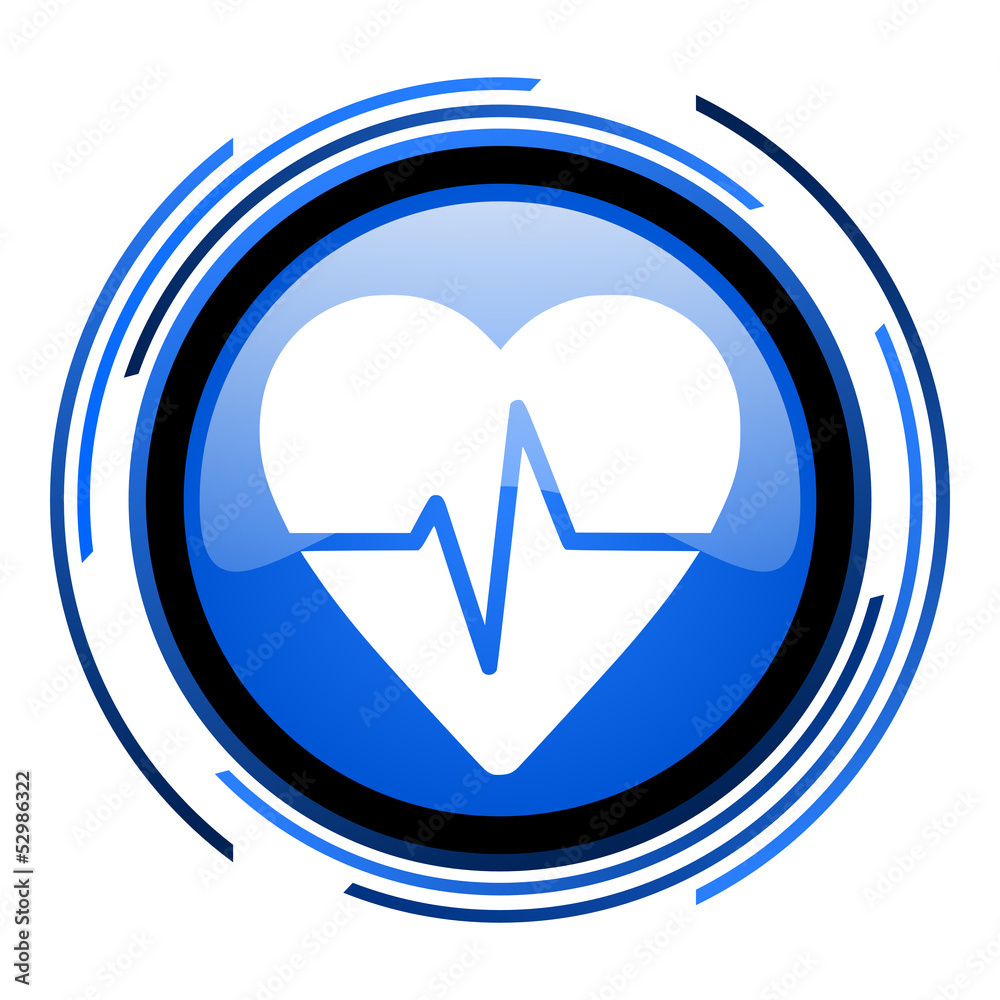pulse circle blue glossy icon pulse circle blue glossy icon