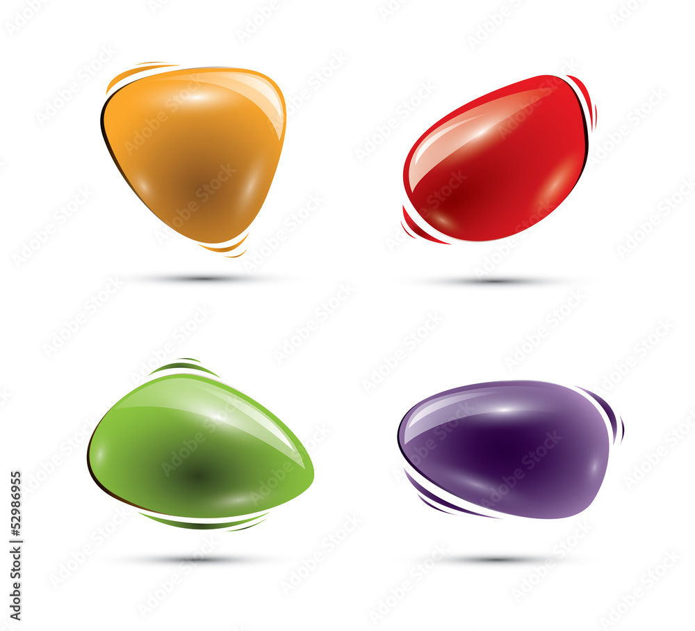 Four speech bubbles
