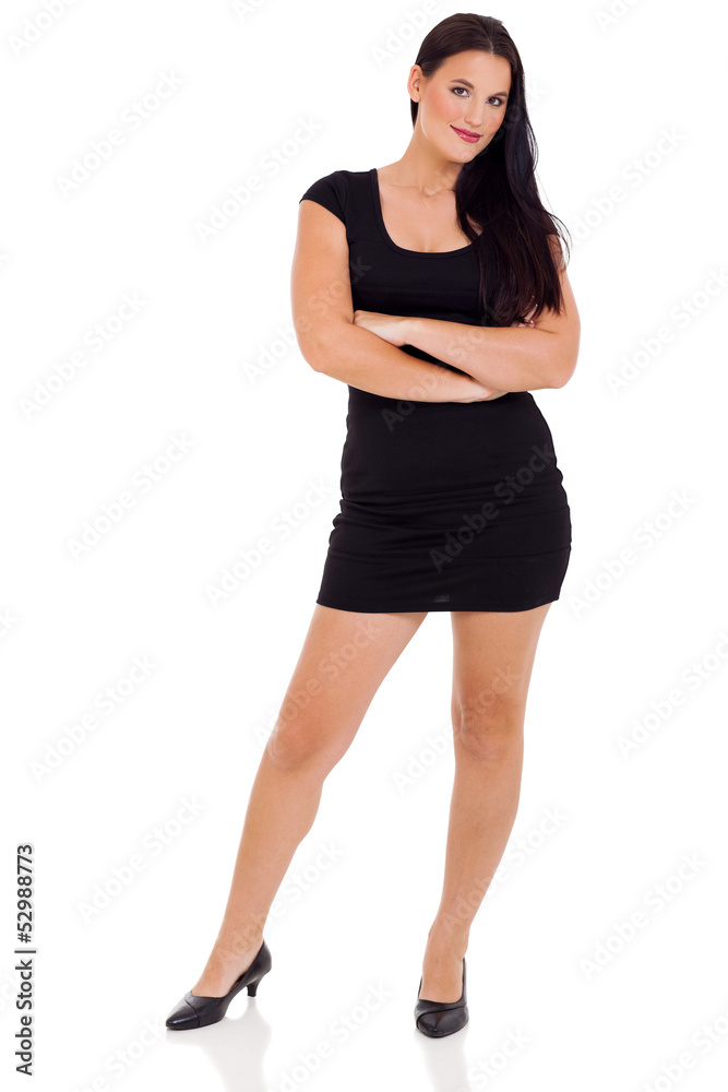 young businesswoman with arms crossed young businesswoman with arms crossed