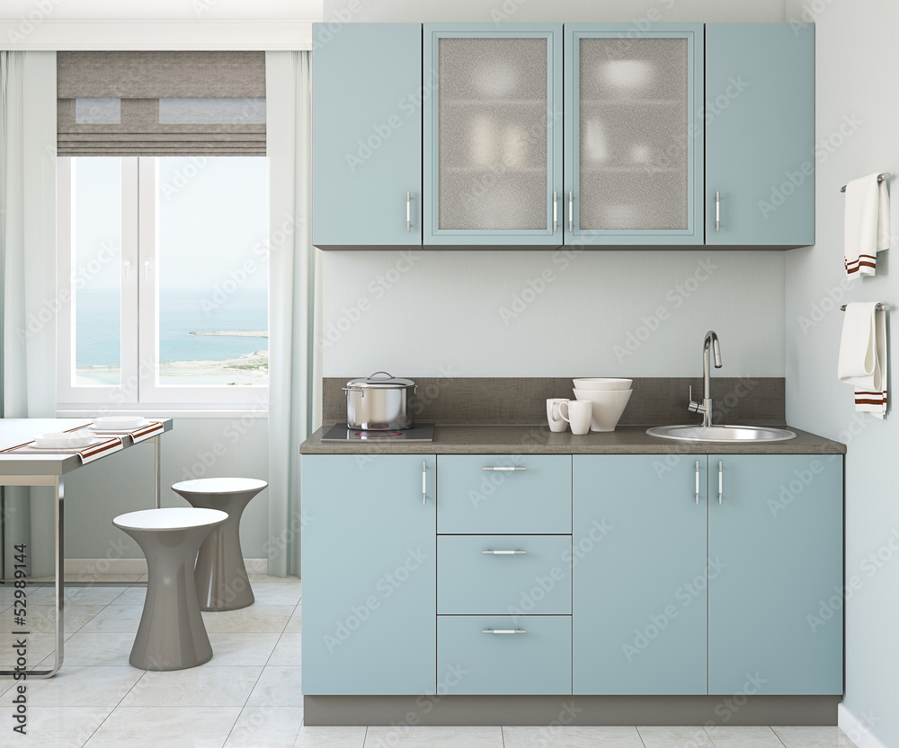 Modern kitchen interior. Modern kitchen interior.