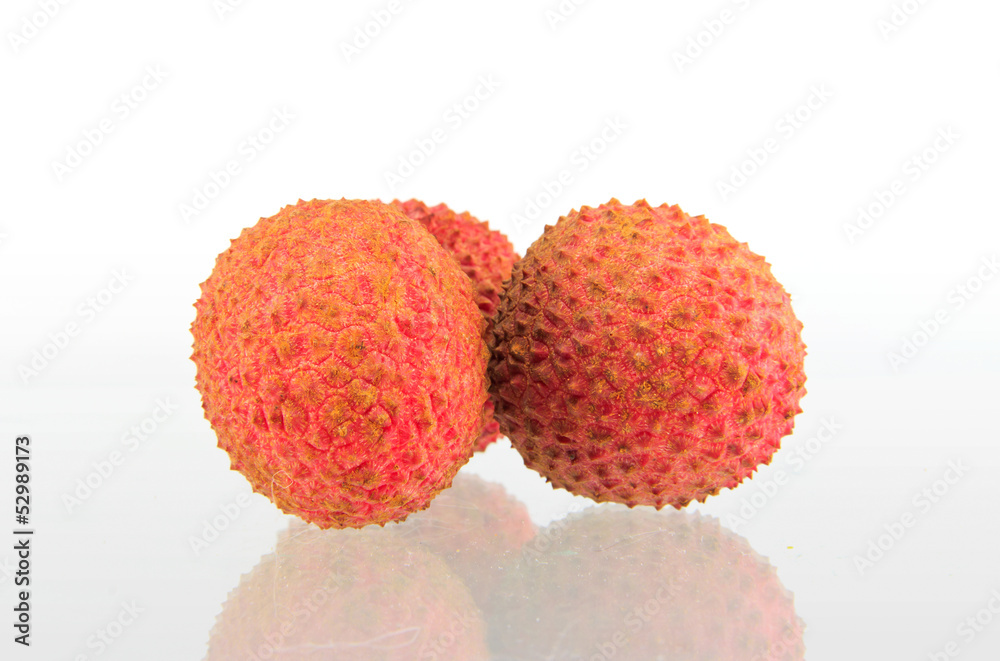fresh lychees isolated on white background fresh lychees isolated on white background