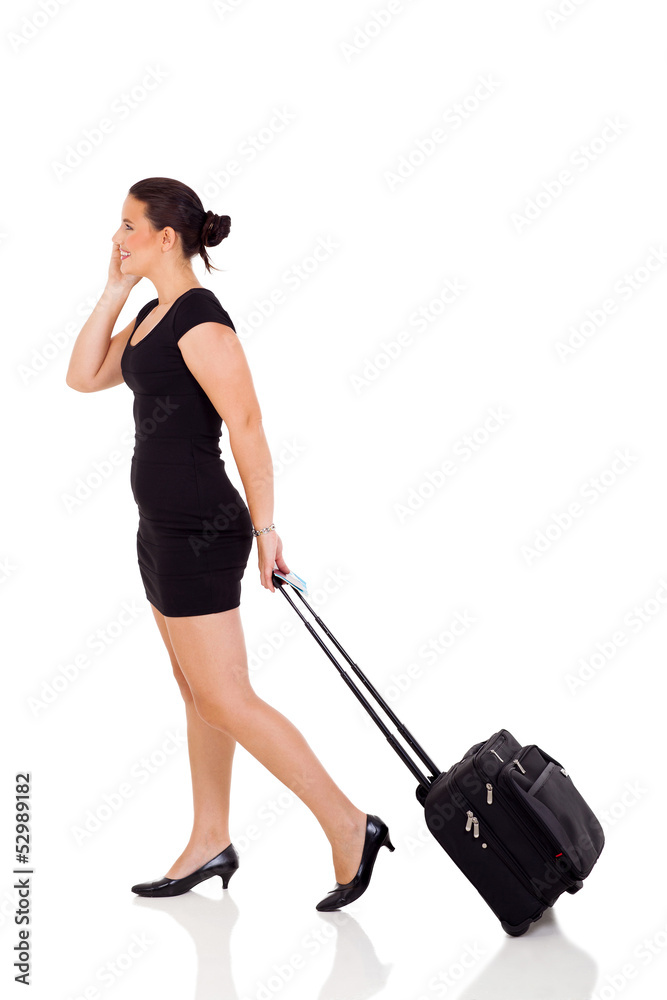 young woman going on a business trip young woman going on a business trip