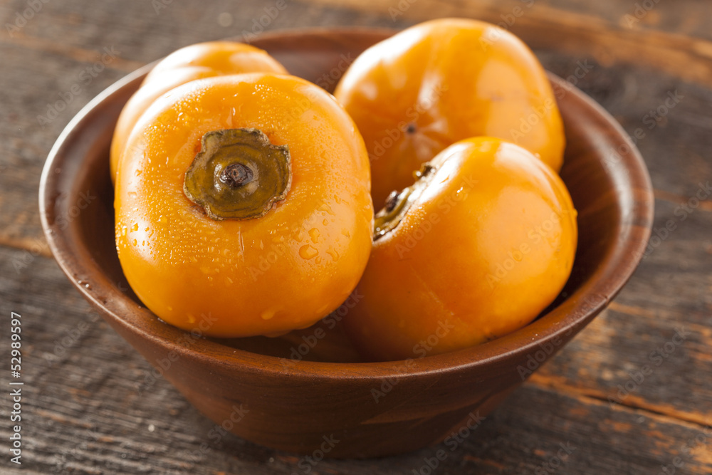 Organic Orange Persimmon Fruit