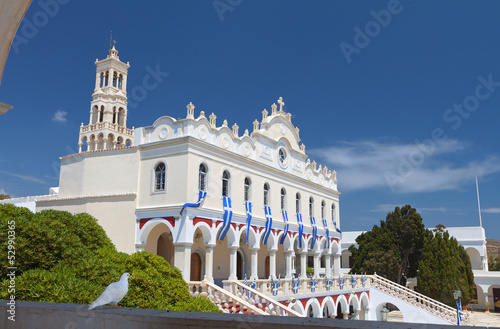 Church of the Madonna at Tinos island in Greece photo