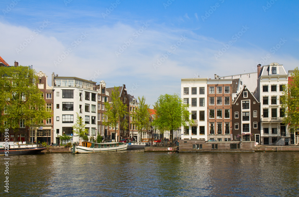 Amstel riverbank,  Amsterdam