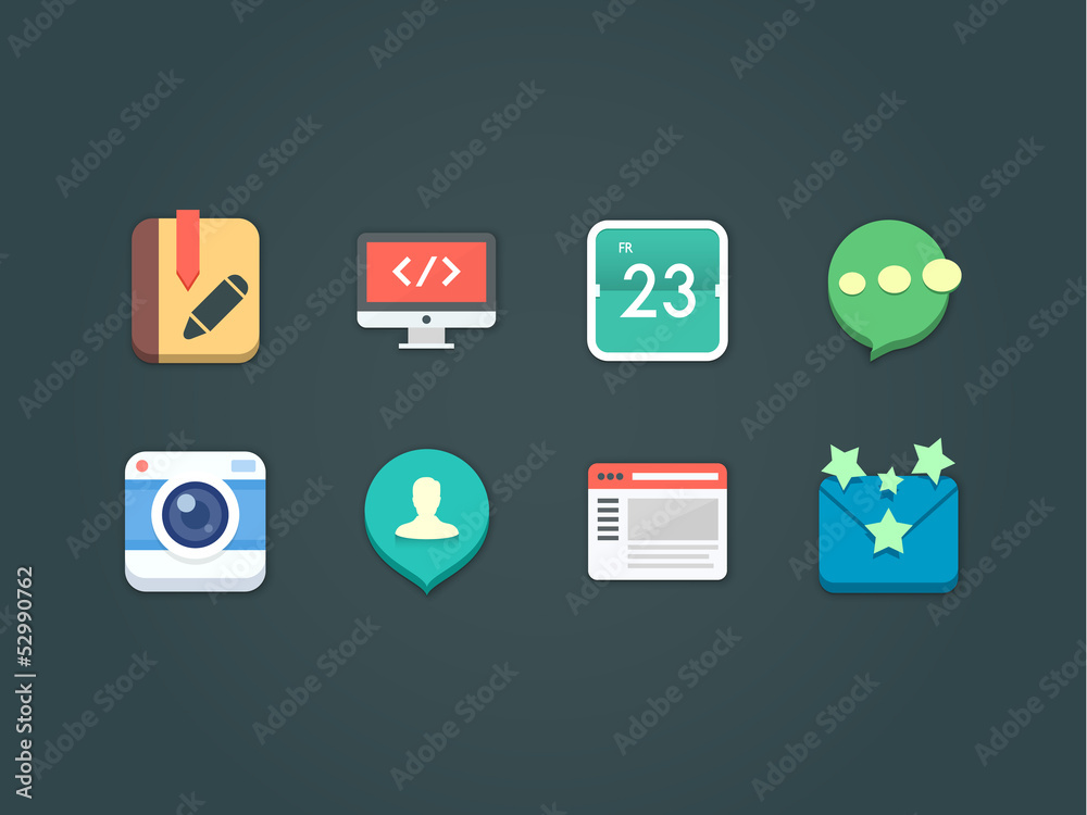 flat vector icons for web and mobile flat vector icons for web and mobile