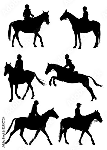 Jockey silhouettes
