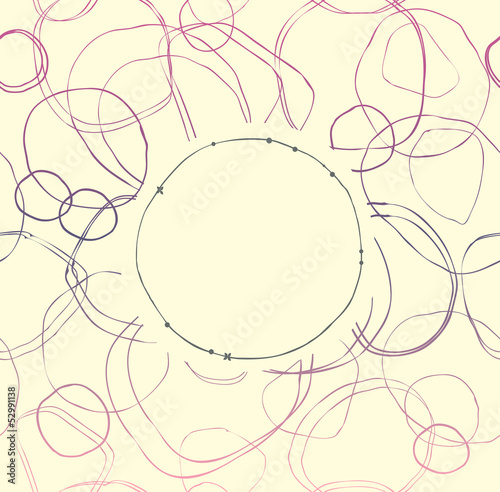 Light lace banner with circles and place for text