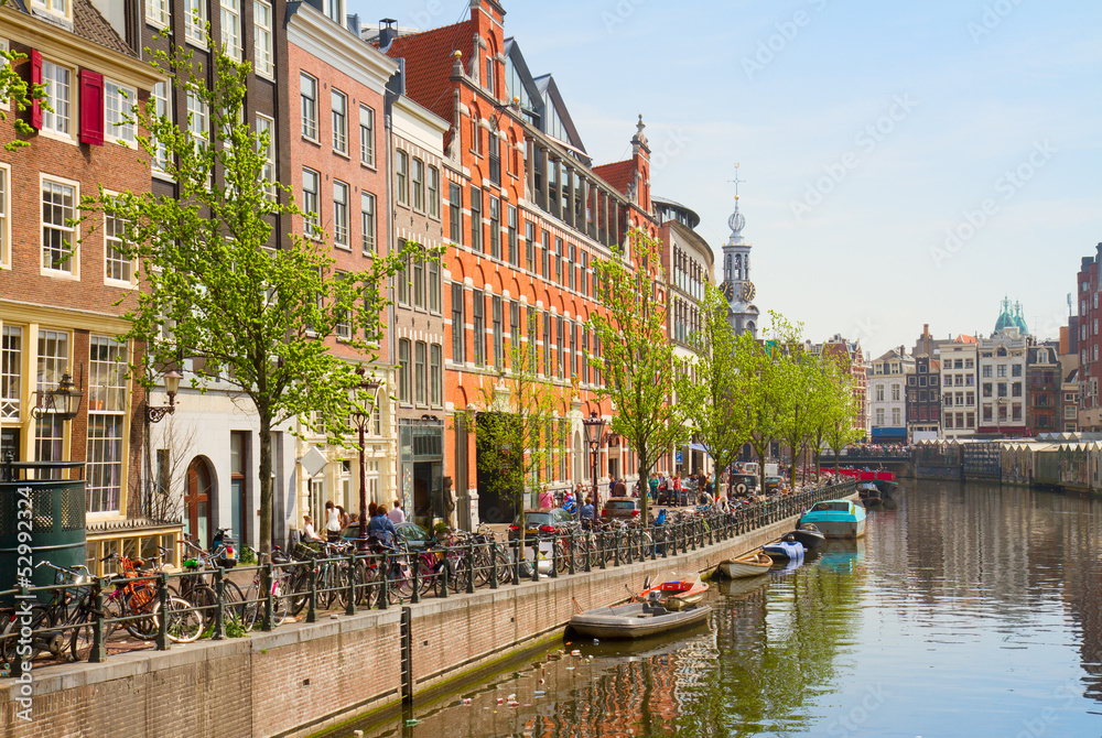 Fototapeta premium Singel canal, Amsterdam