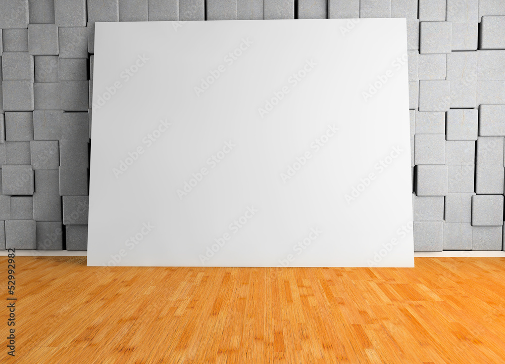 Blank poster in a room