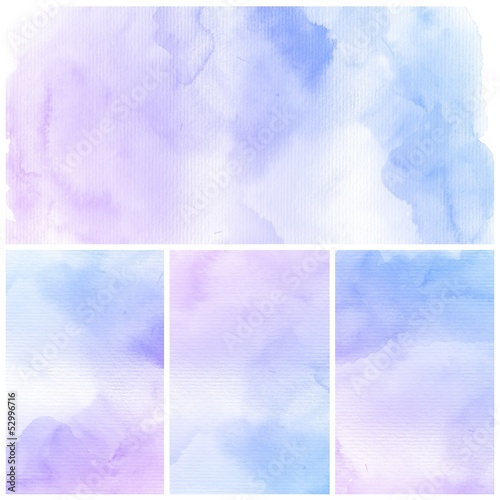 Watercolor Background. Set of colorful Abstract water color art 