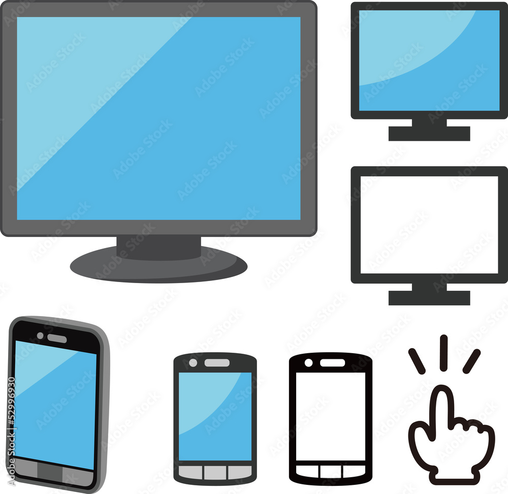 デスクトップパソコンとスマートフォンのアイコン Stock Vector Adobe Stock デスクトップパソコンとスマートフォンのアイコン Stock Vector Adobe Stock