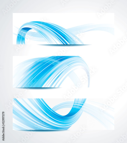 Set of abstract technology header background.