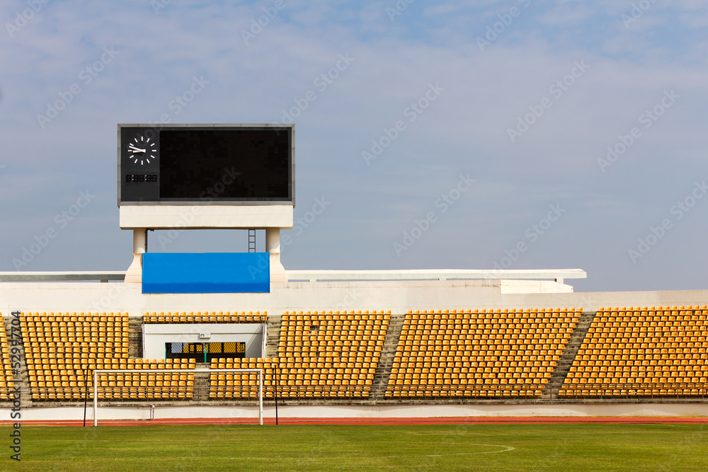 Naklejka premium Stadium with scoreboard