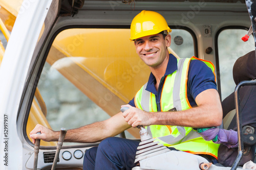 Plakat excavator operator