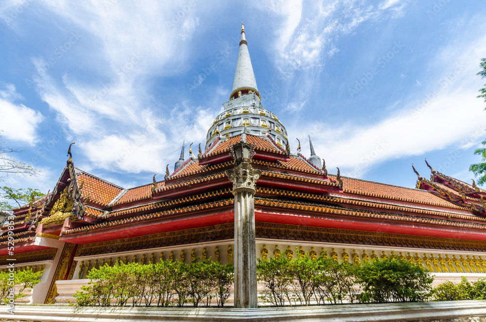 Interior of a Buddhist temple in Thailand Interior of a Buddhist temple in Thailand